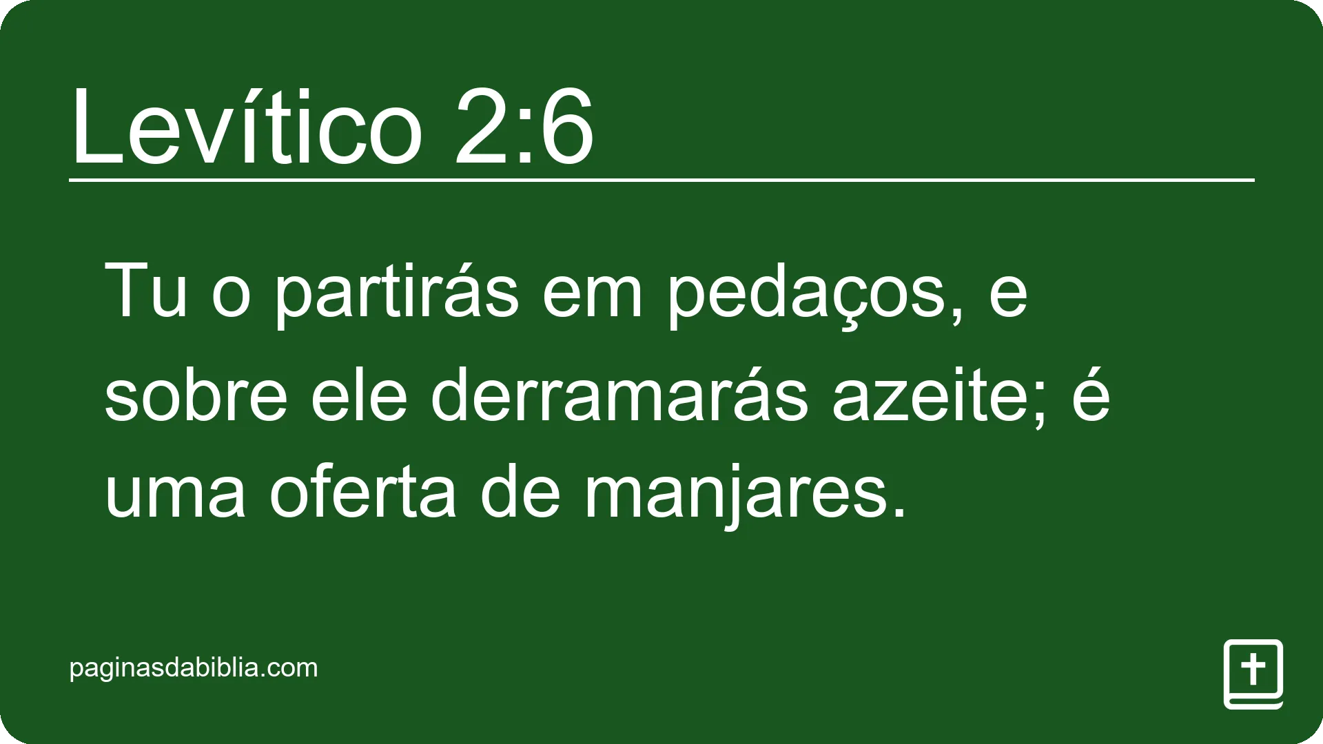 Levítico 2:6