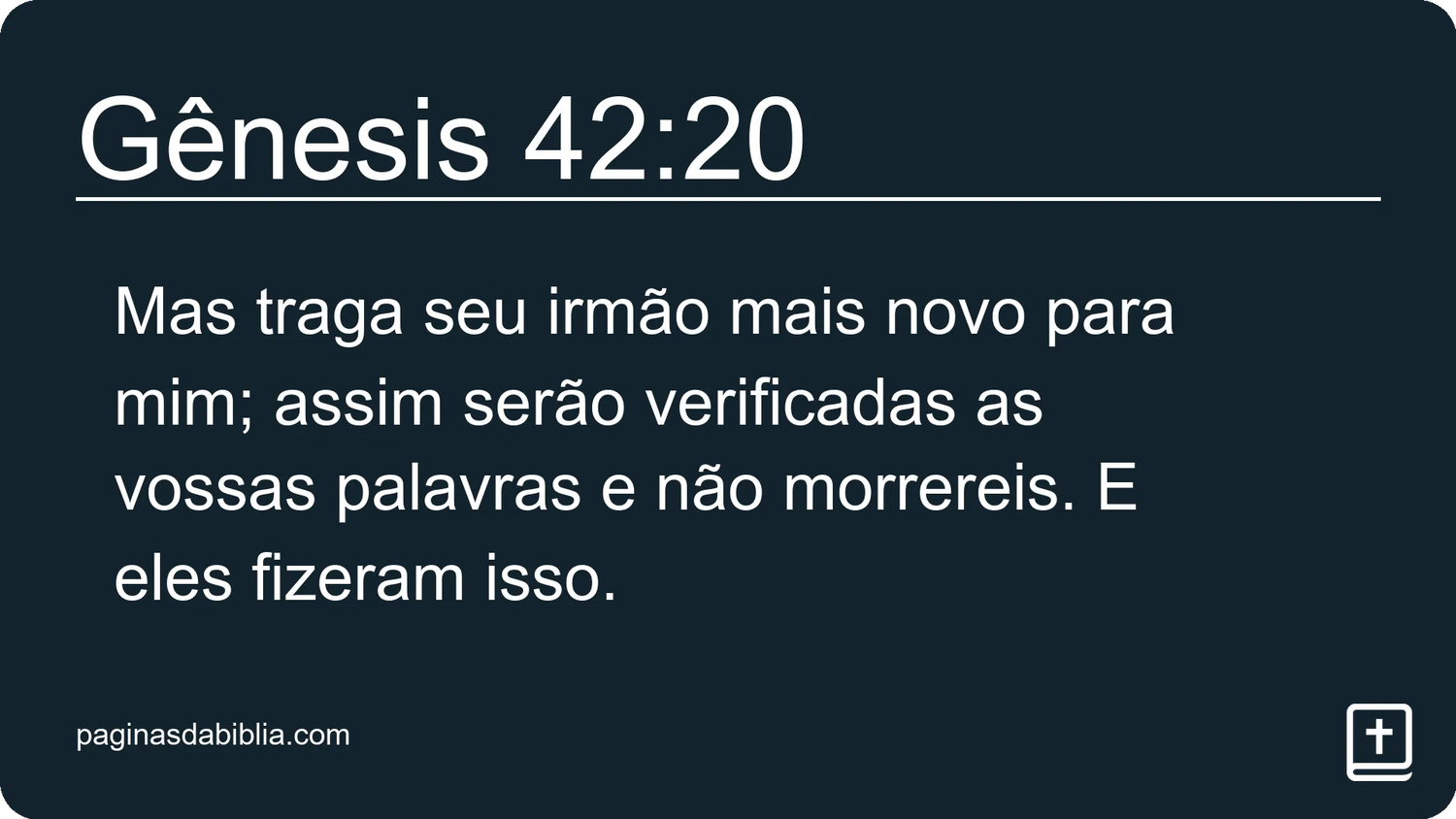 Gênesis 42:20