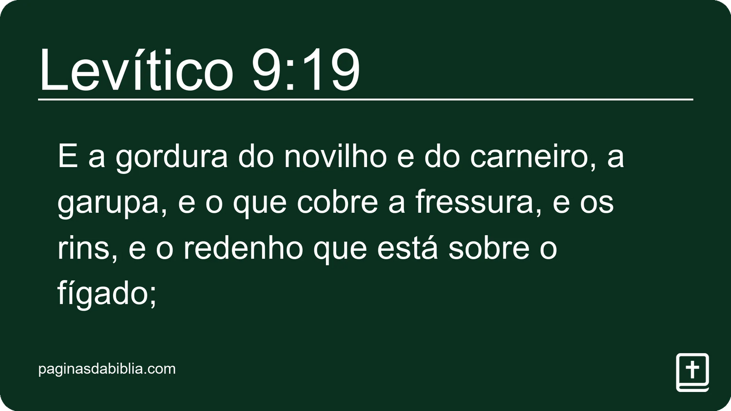 Levítico 9:19