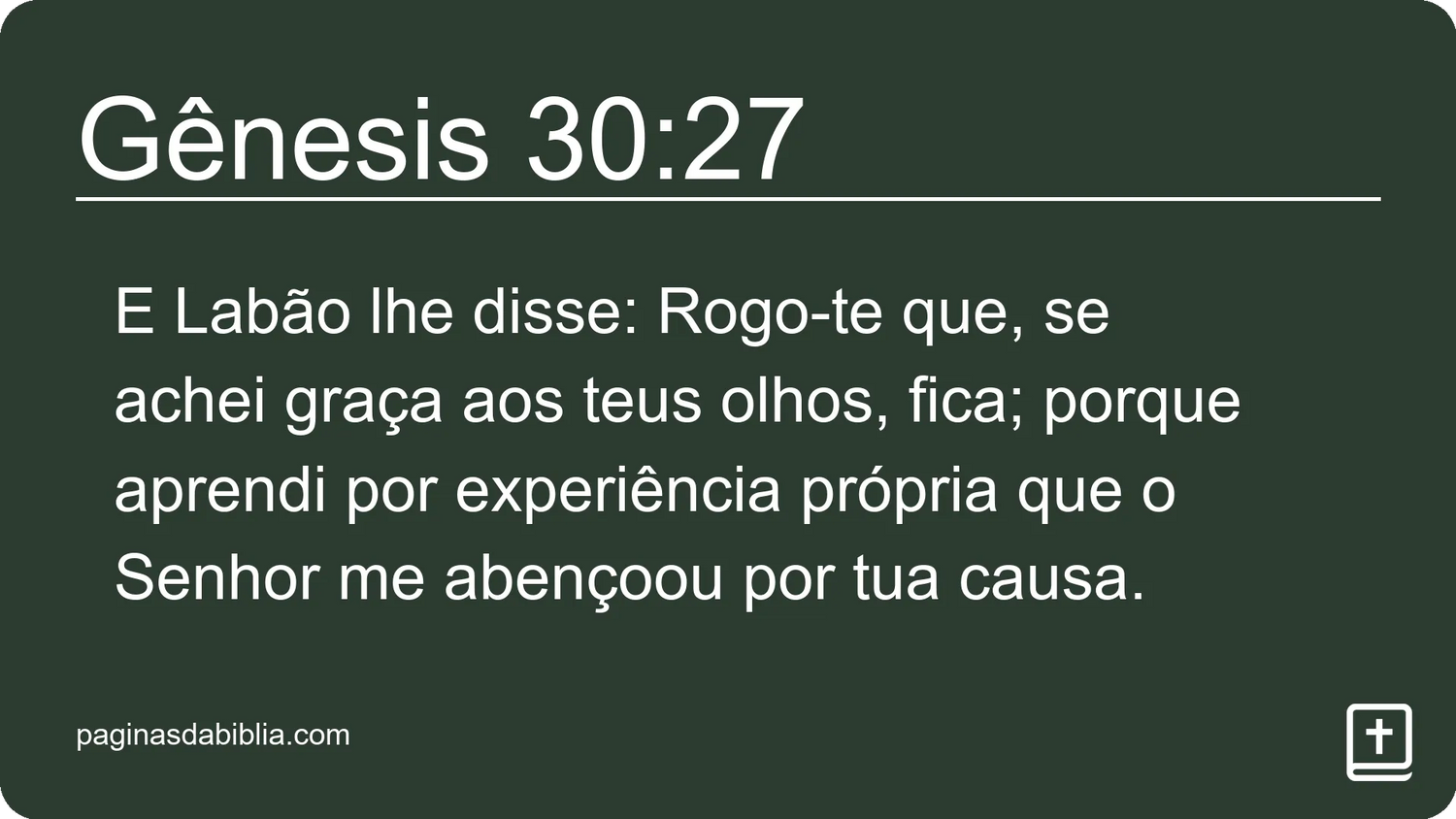 Gênesis 30:27