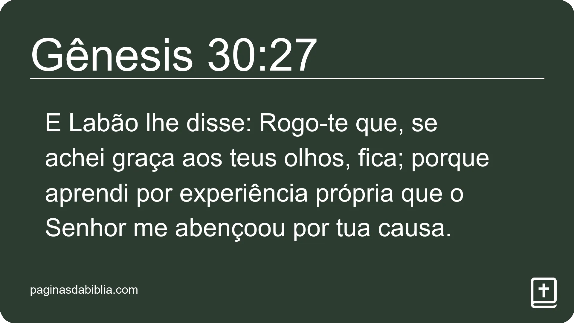 Gênesis 30:27