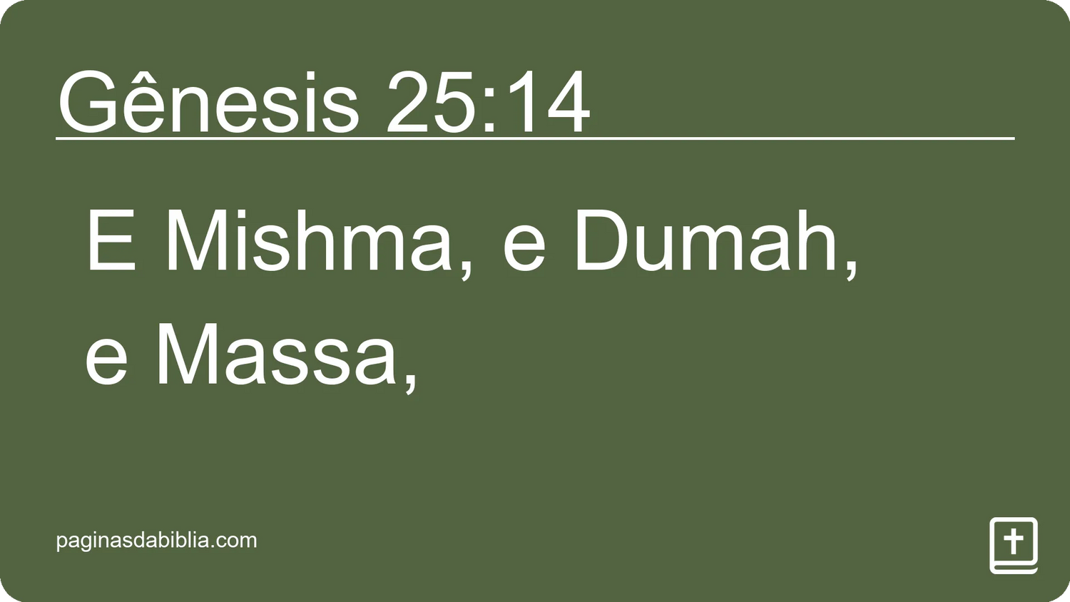 Gênesis 25:14