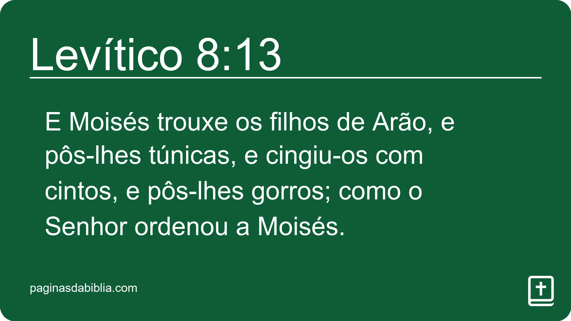 Levítico 8:13