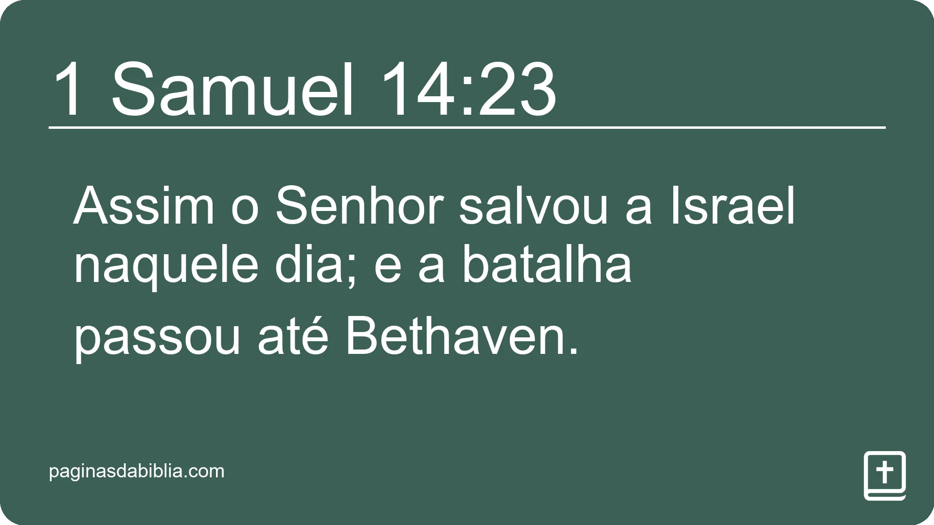 1 Samuel 14:23