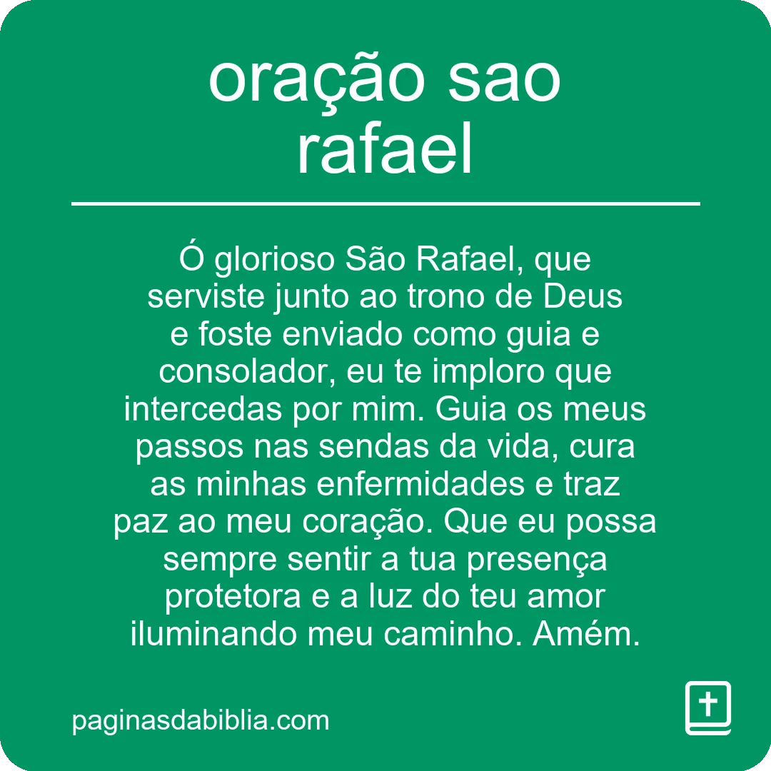 oração sao rafael