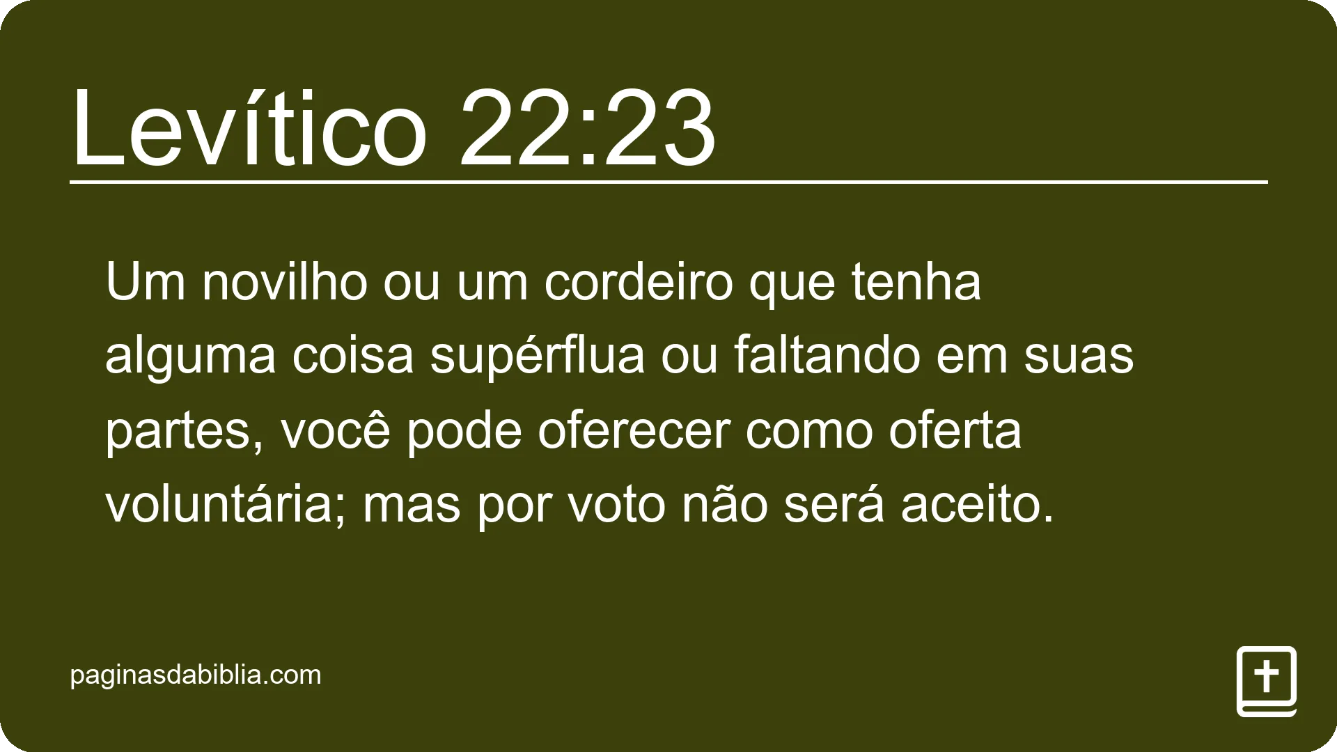 Levítico 22:23