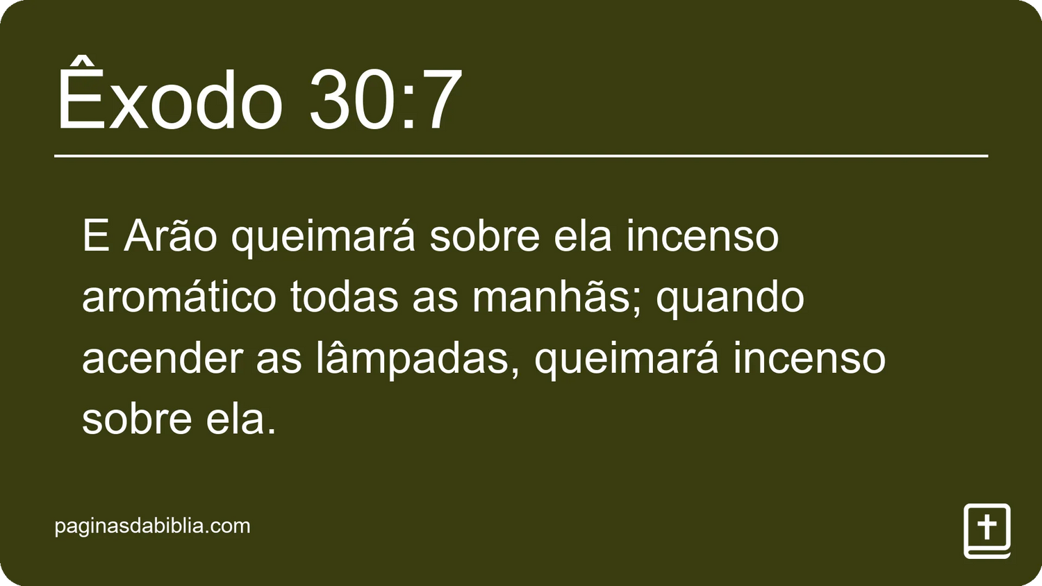 Êxodo 30:7