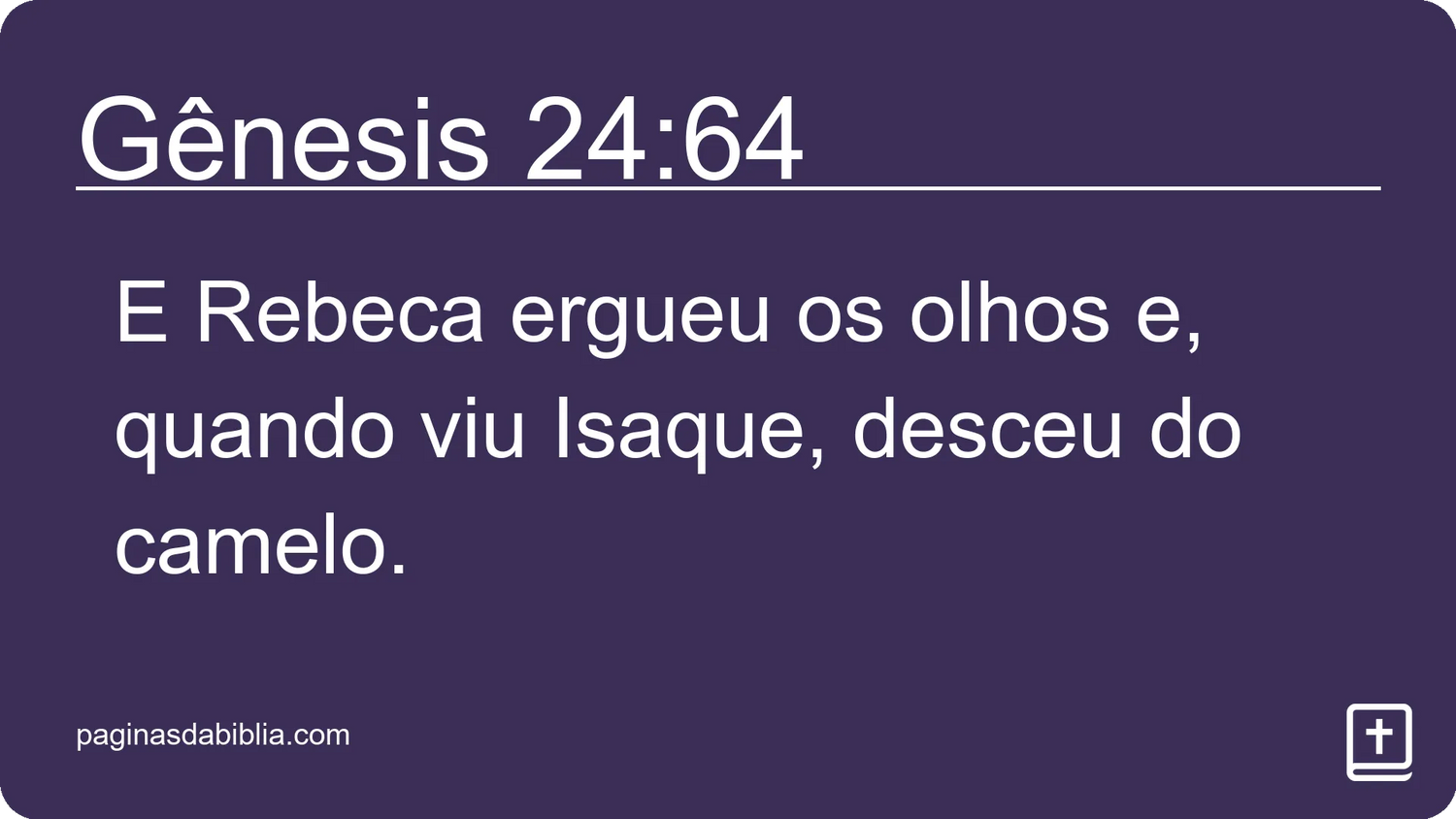 Gênesis 24:64