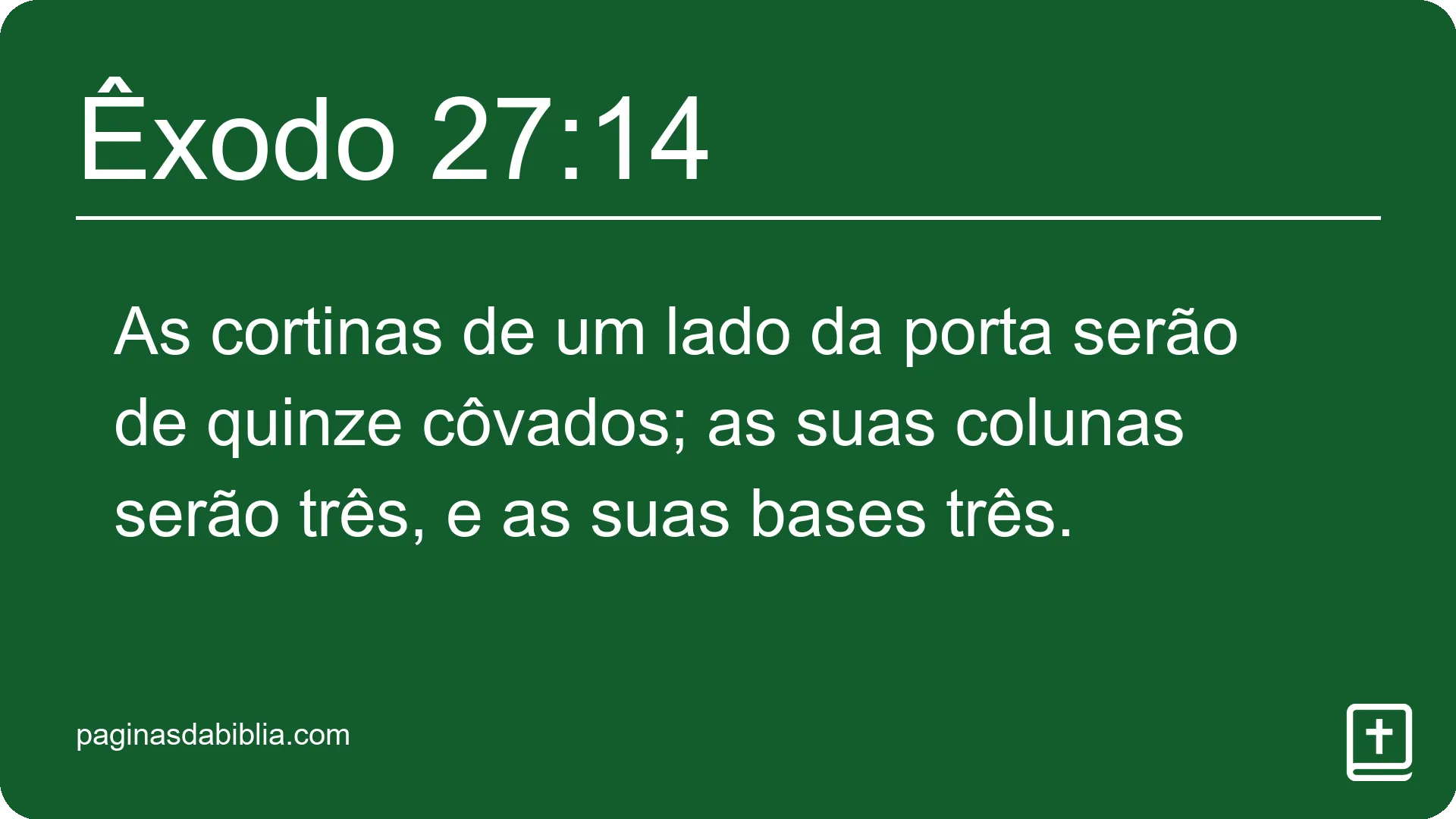 Êxodo 27:14