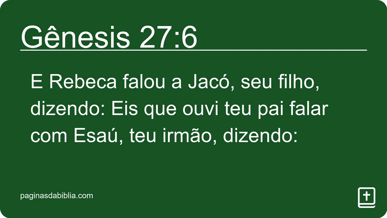 Gênesis 27:6