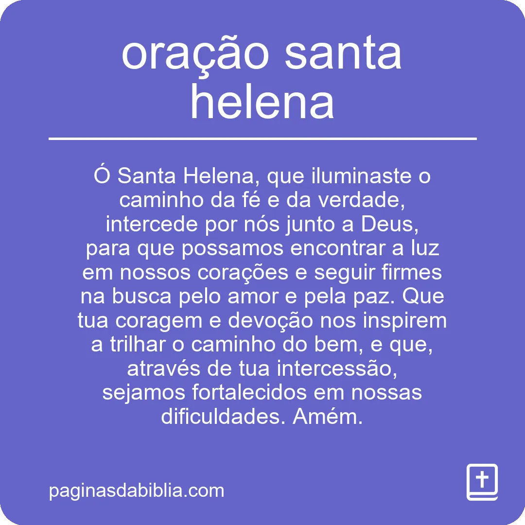 oração santa helena