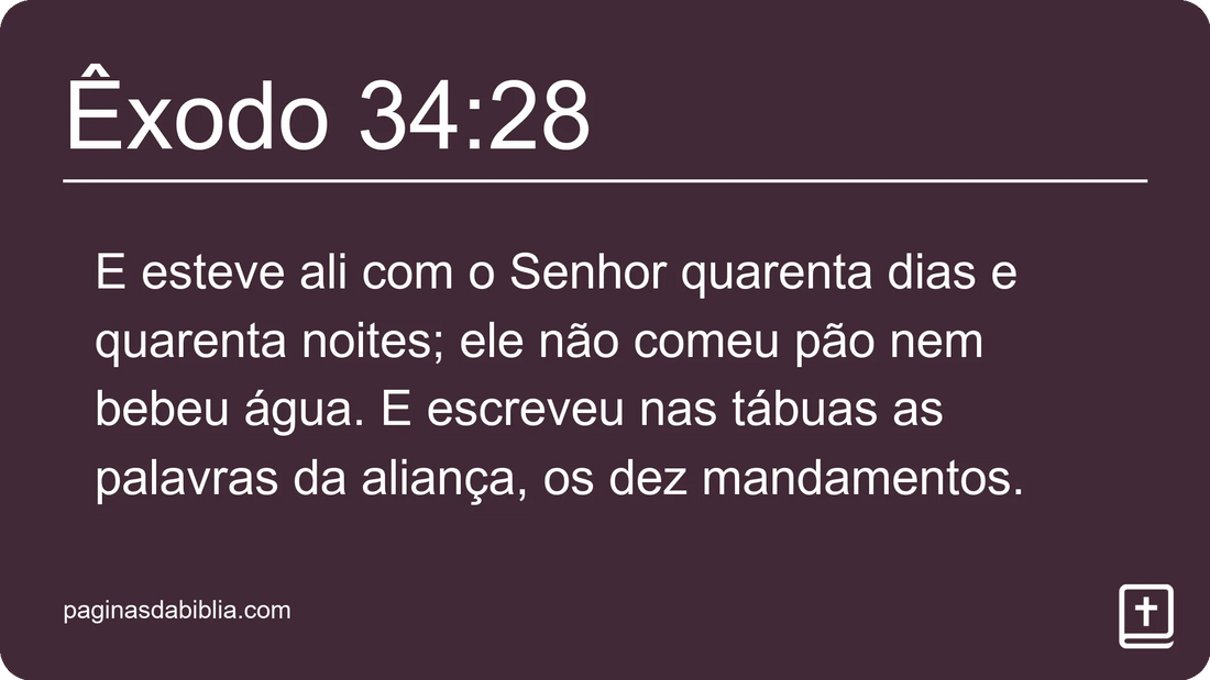 Êxodo 34:28