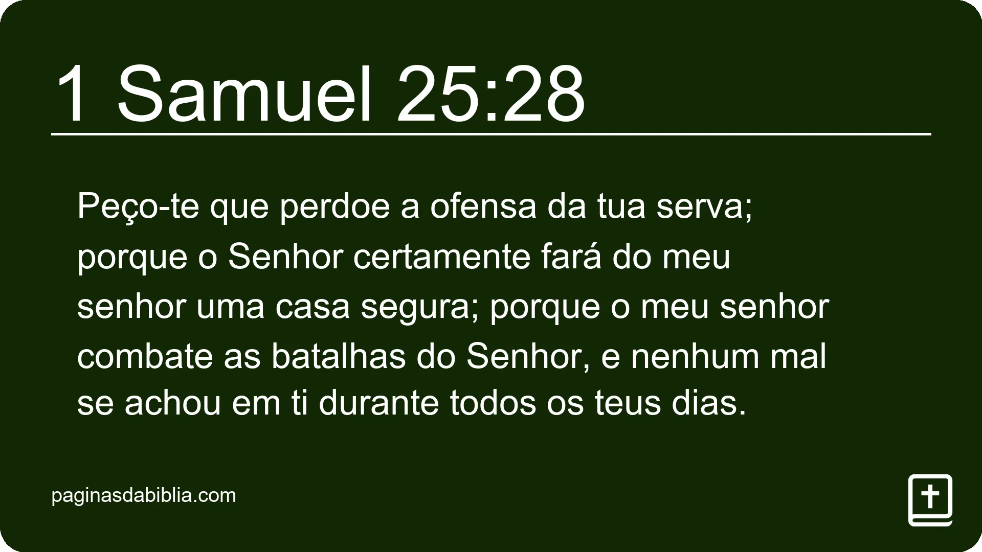 1 Samuel 25:28