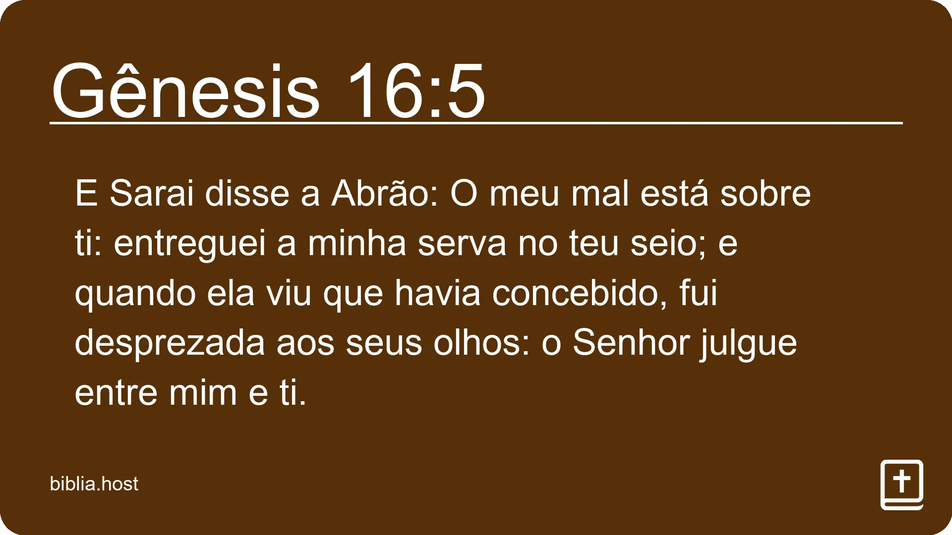 Gênesis 16:5