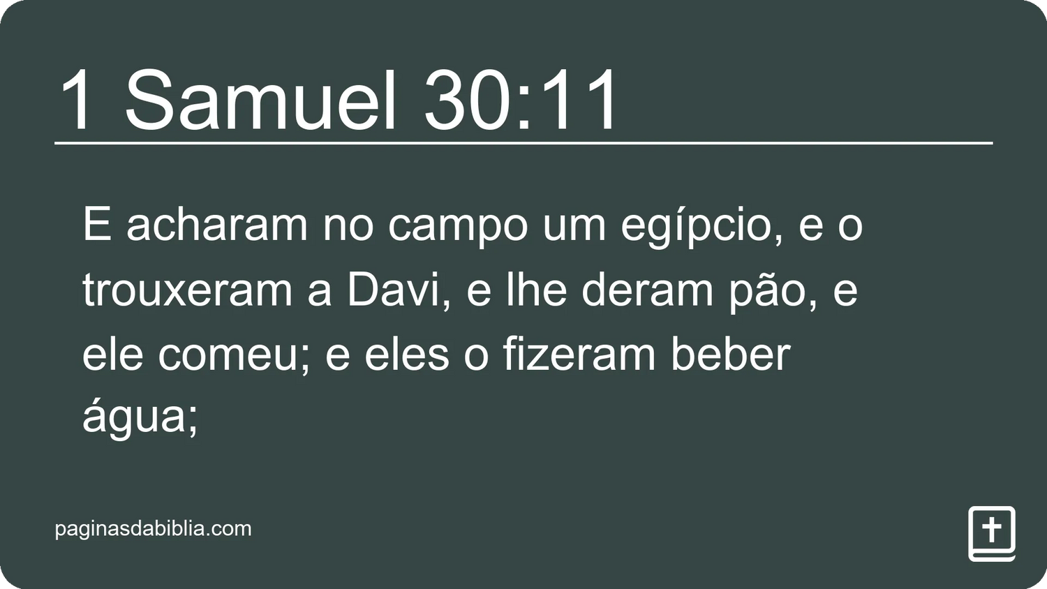 1 Samuel 30:11