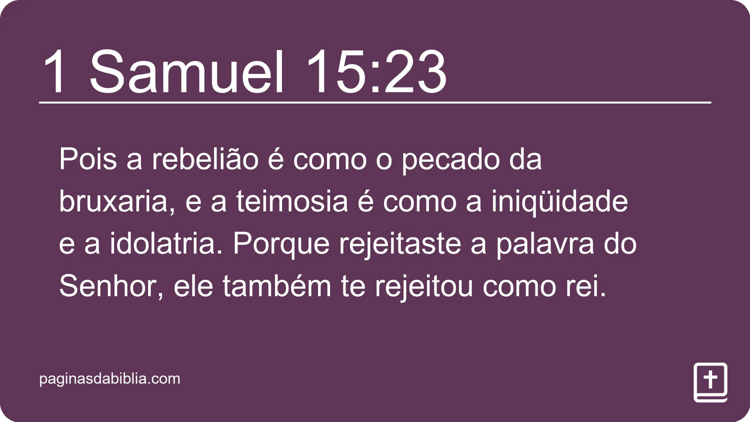 1 Samuel 15:23