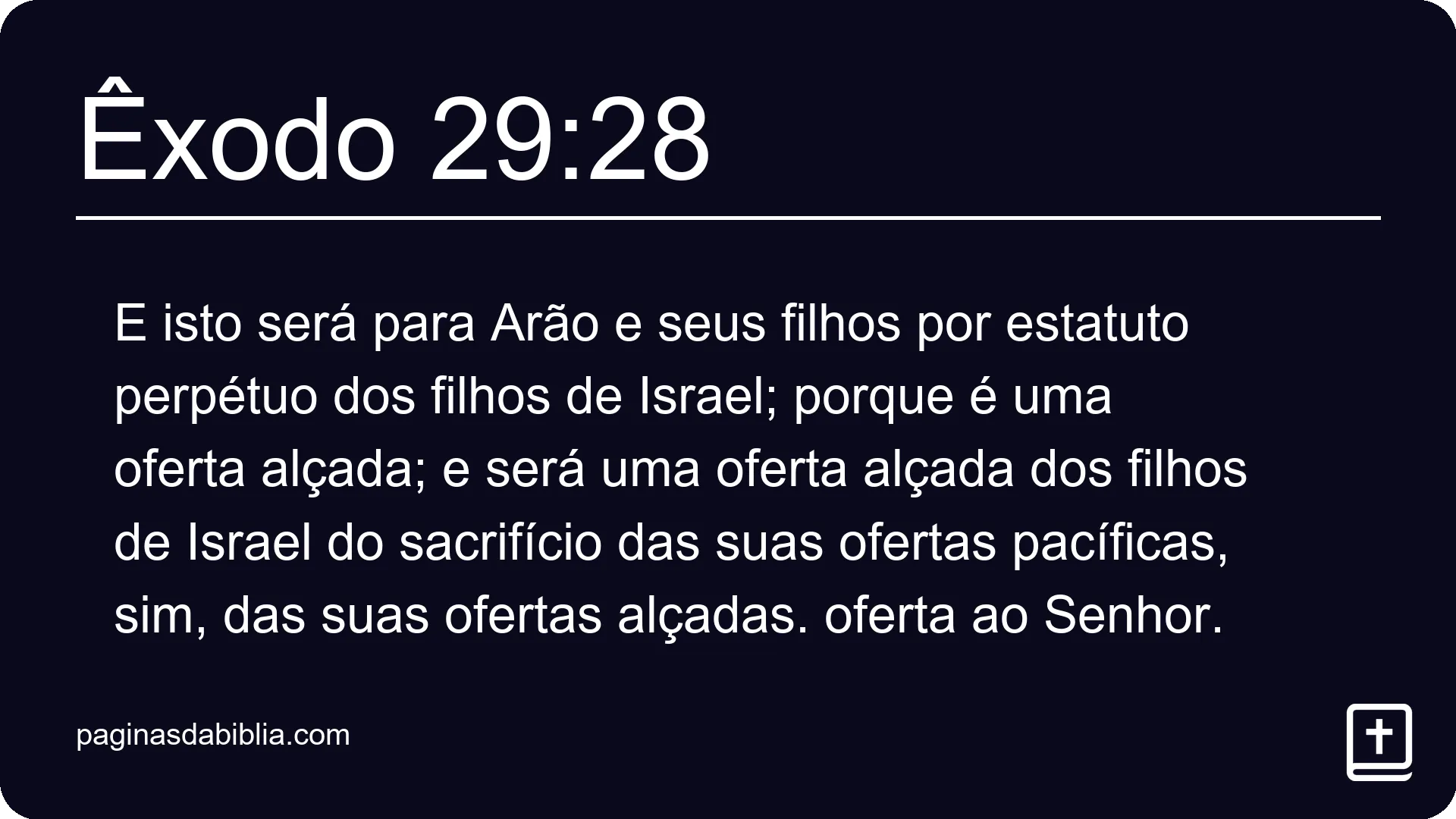 Êxodo 29:28