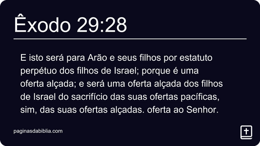 Êxodo 29:28