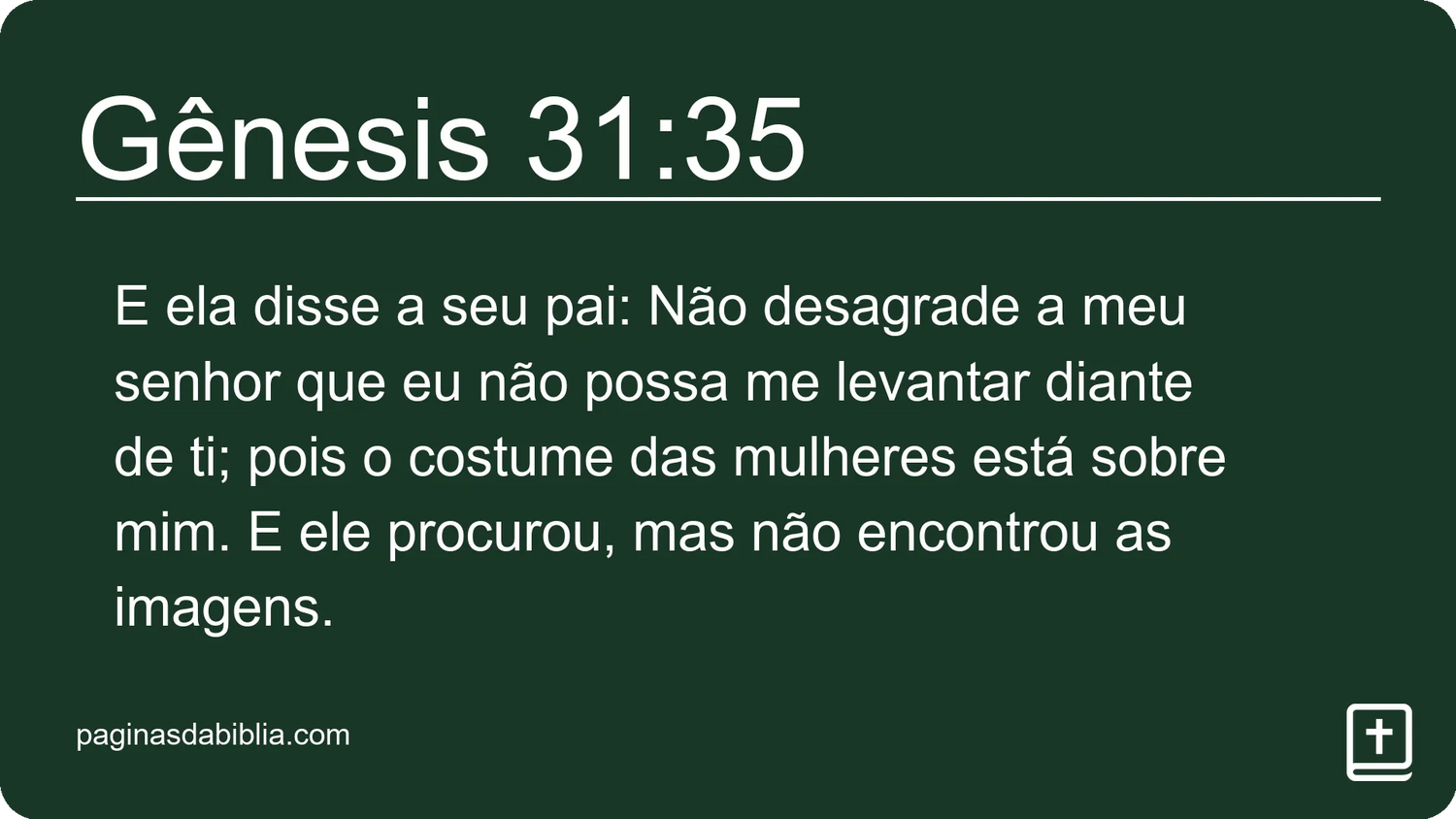 Gênesis 31:35