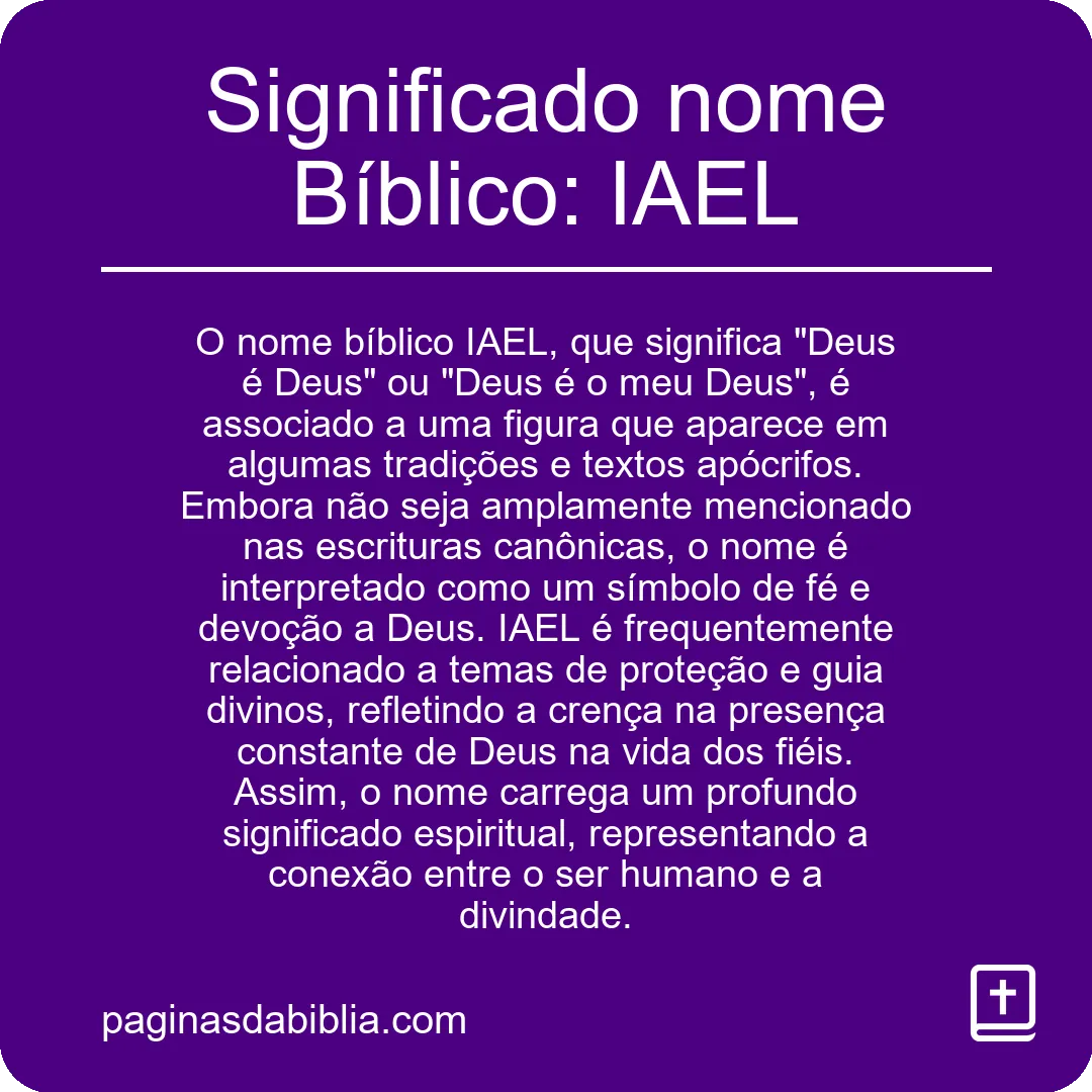 Significado nome Bíblico: IAEL