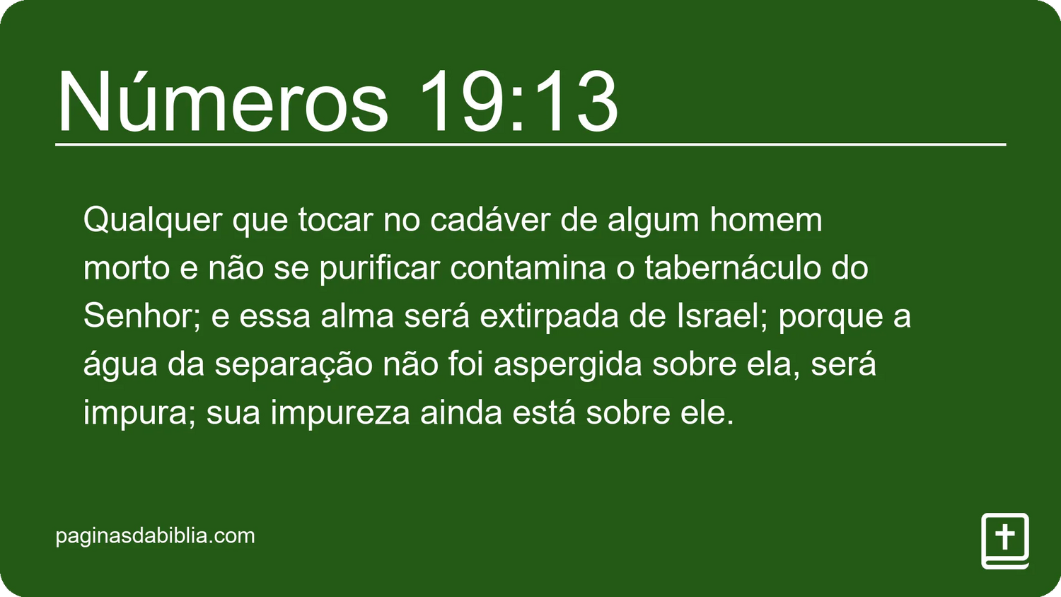 Números 19:13