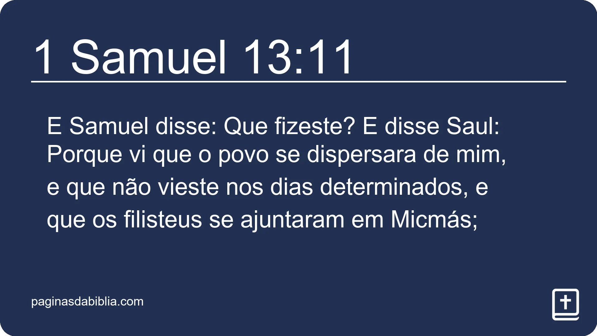 1 Samuel 13:11