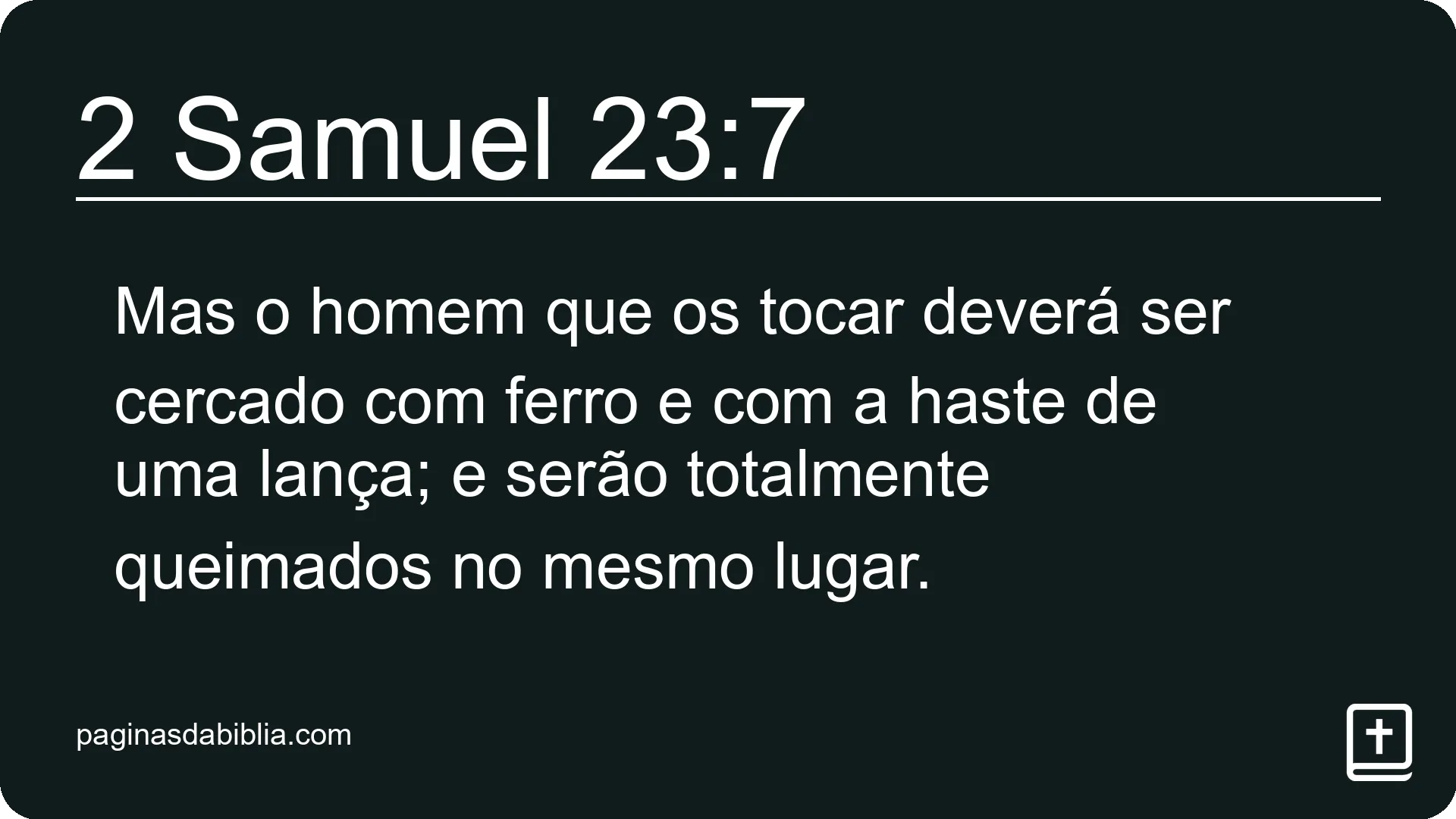 2 Samuel 23:7