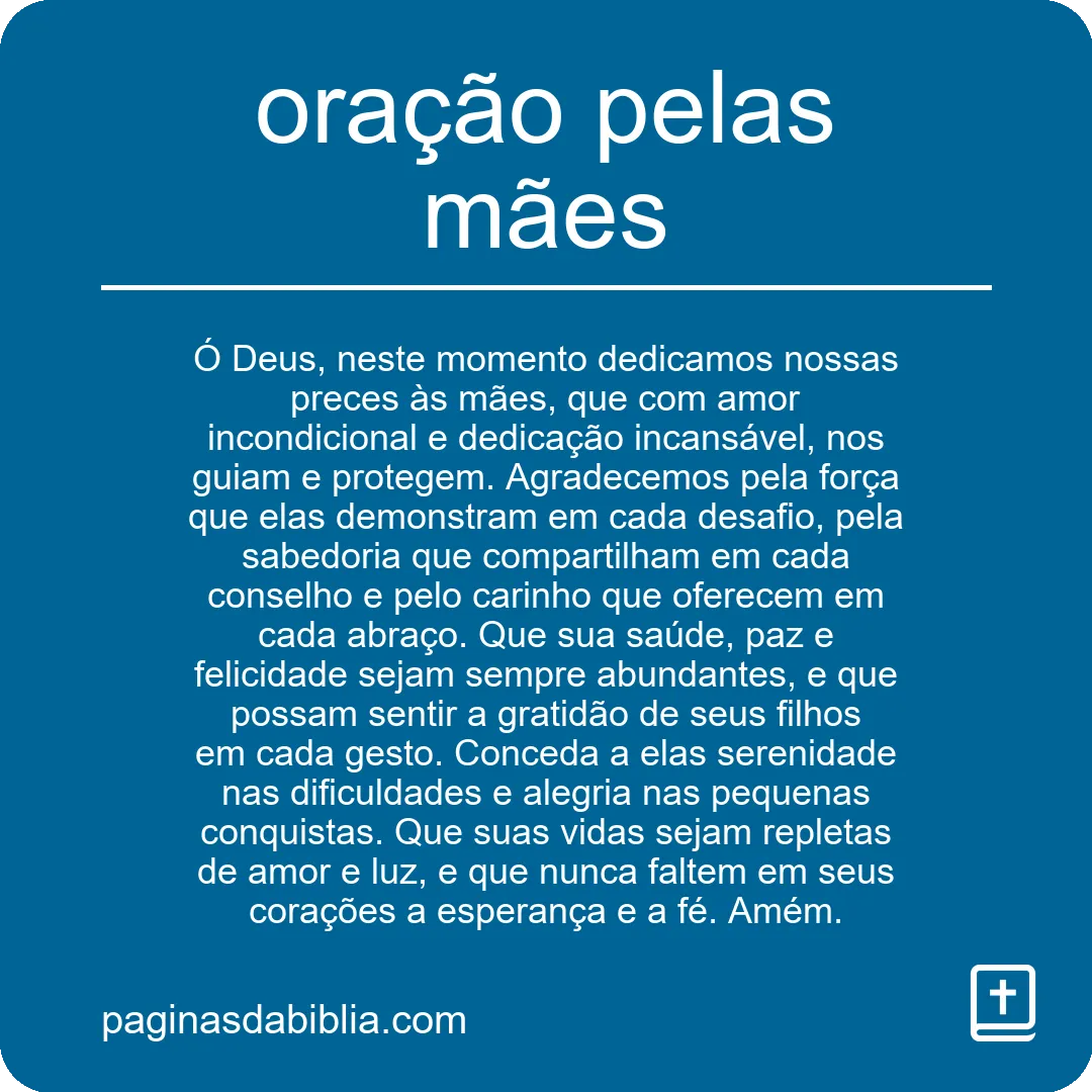 oração pelas mães