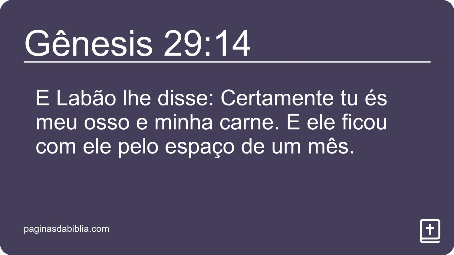 Gênesis 29:14