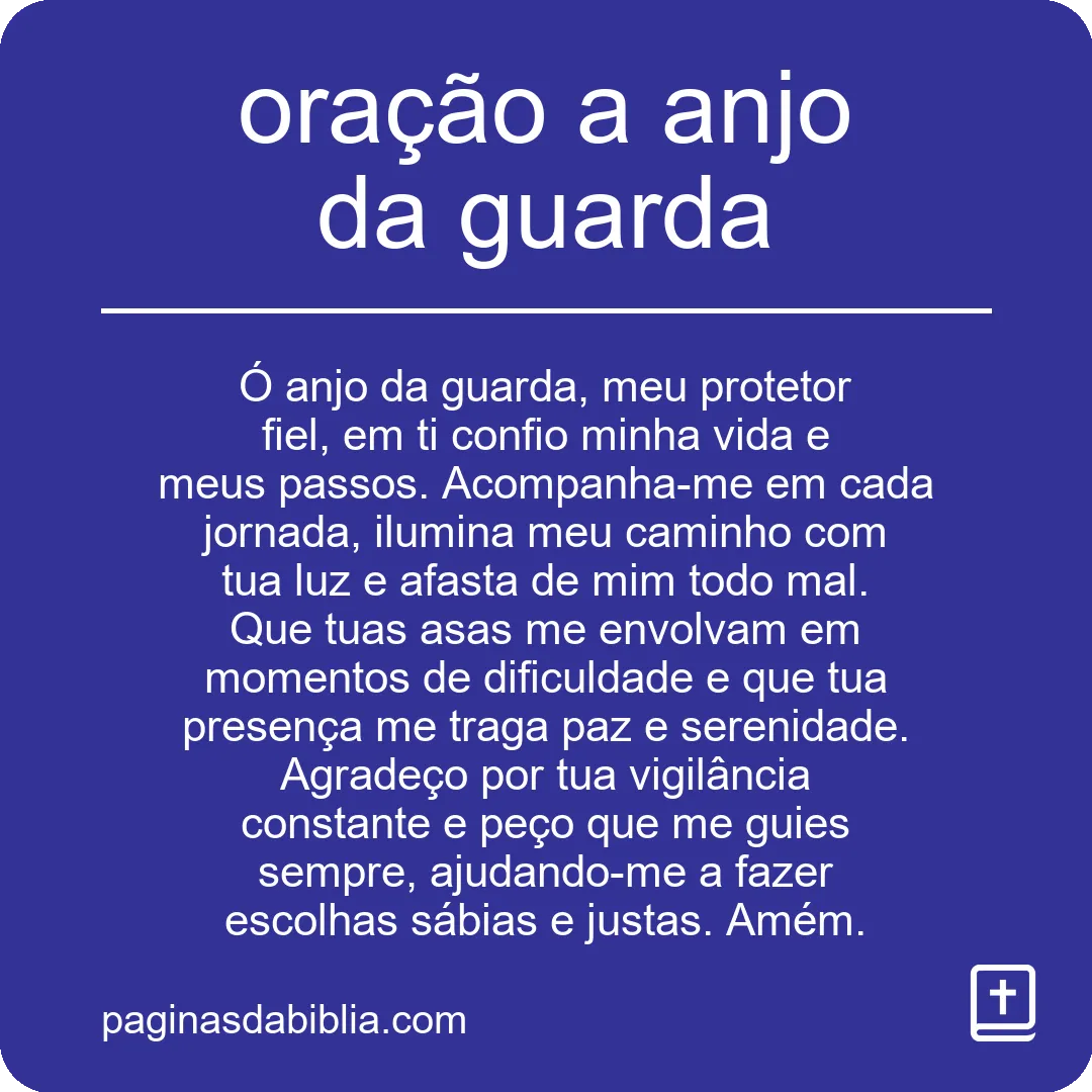 oração a anjo da guarda