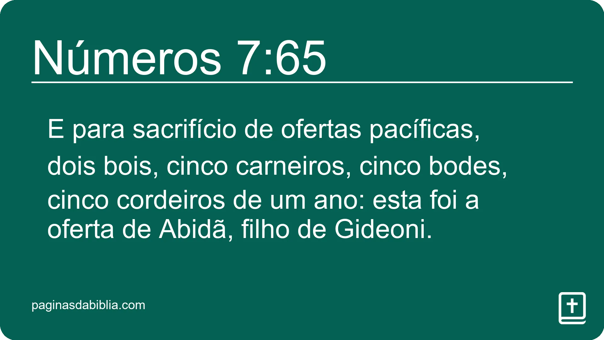 Números 7:65