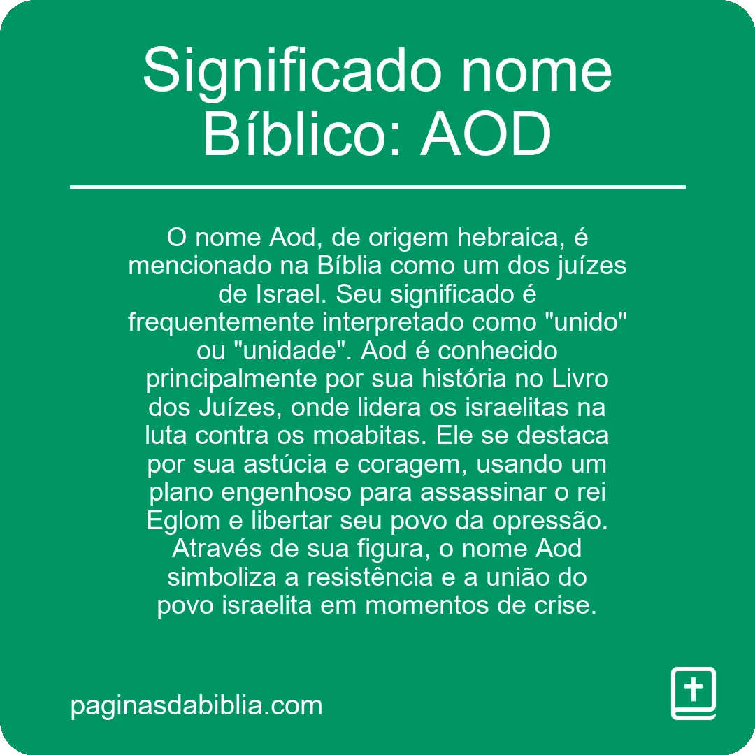 Significado nome Bíblico: AOD