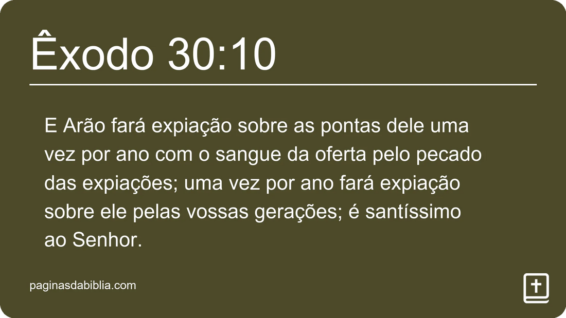 Êxodo 30:10