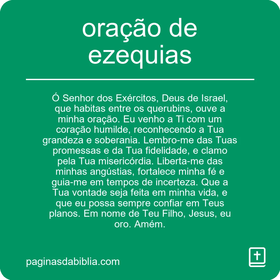 oração de ezequias