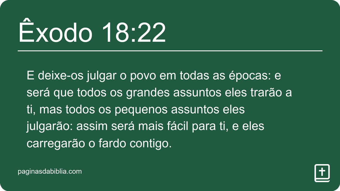 Êxodo 18:22