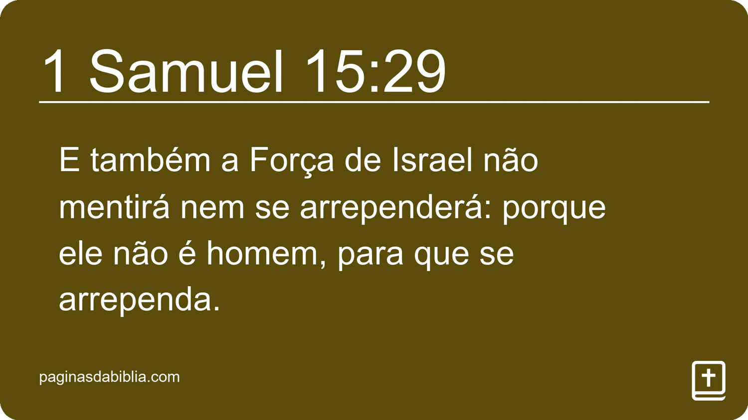 1 Samuel 15:29