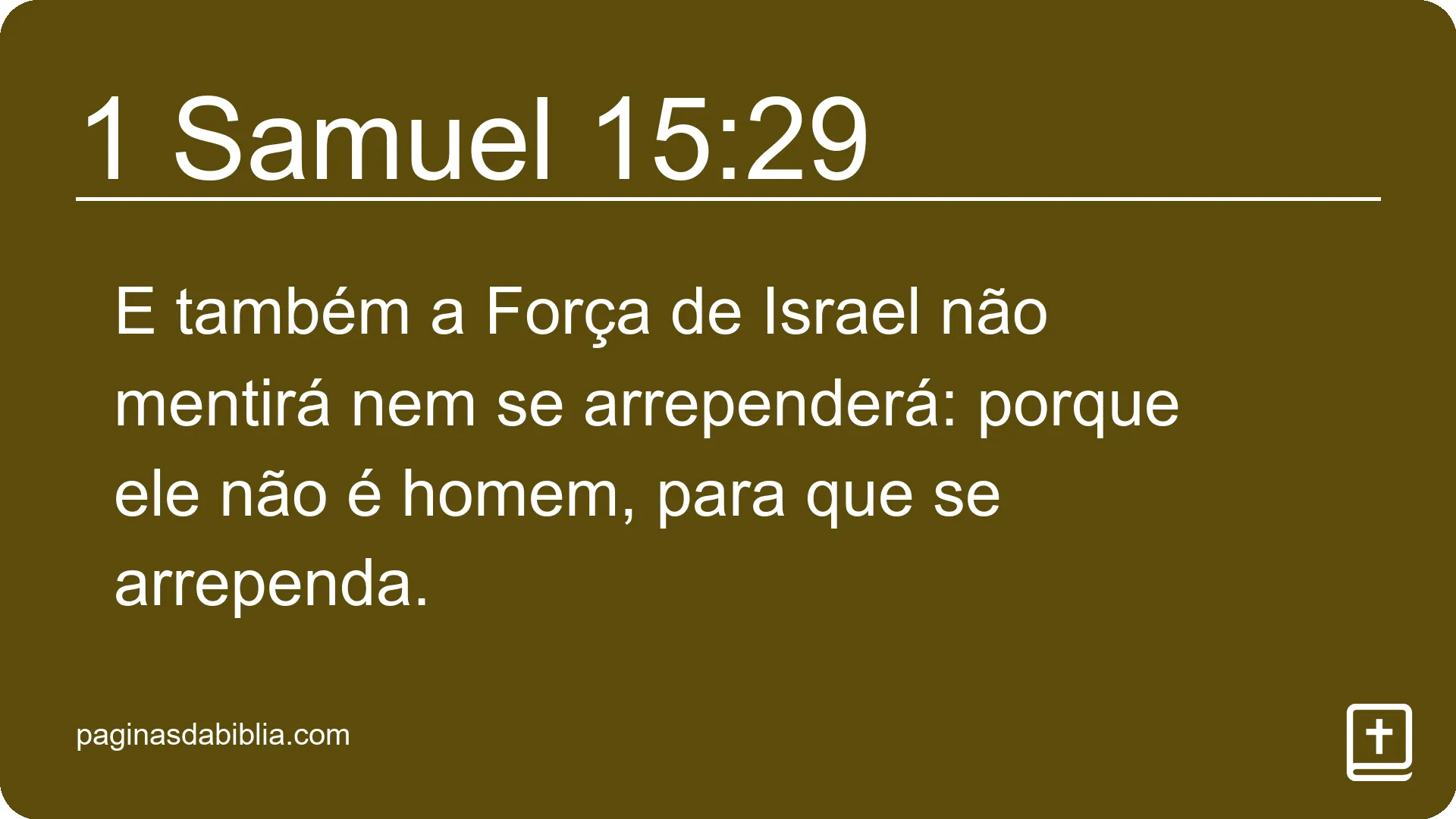 1 Samuel 15:29