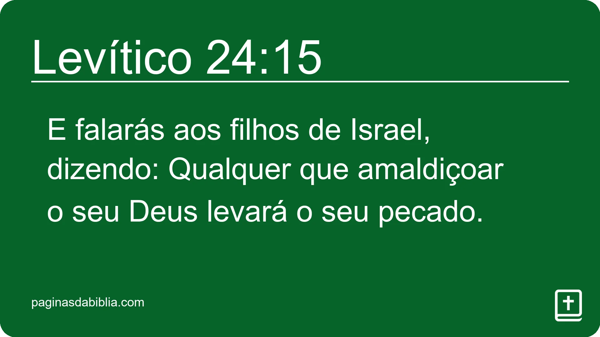 Levítico 24:15