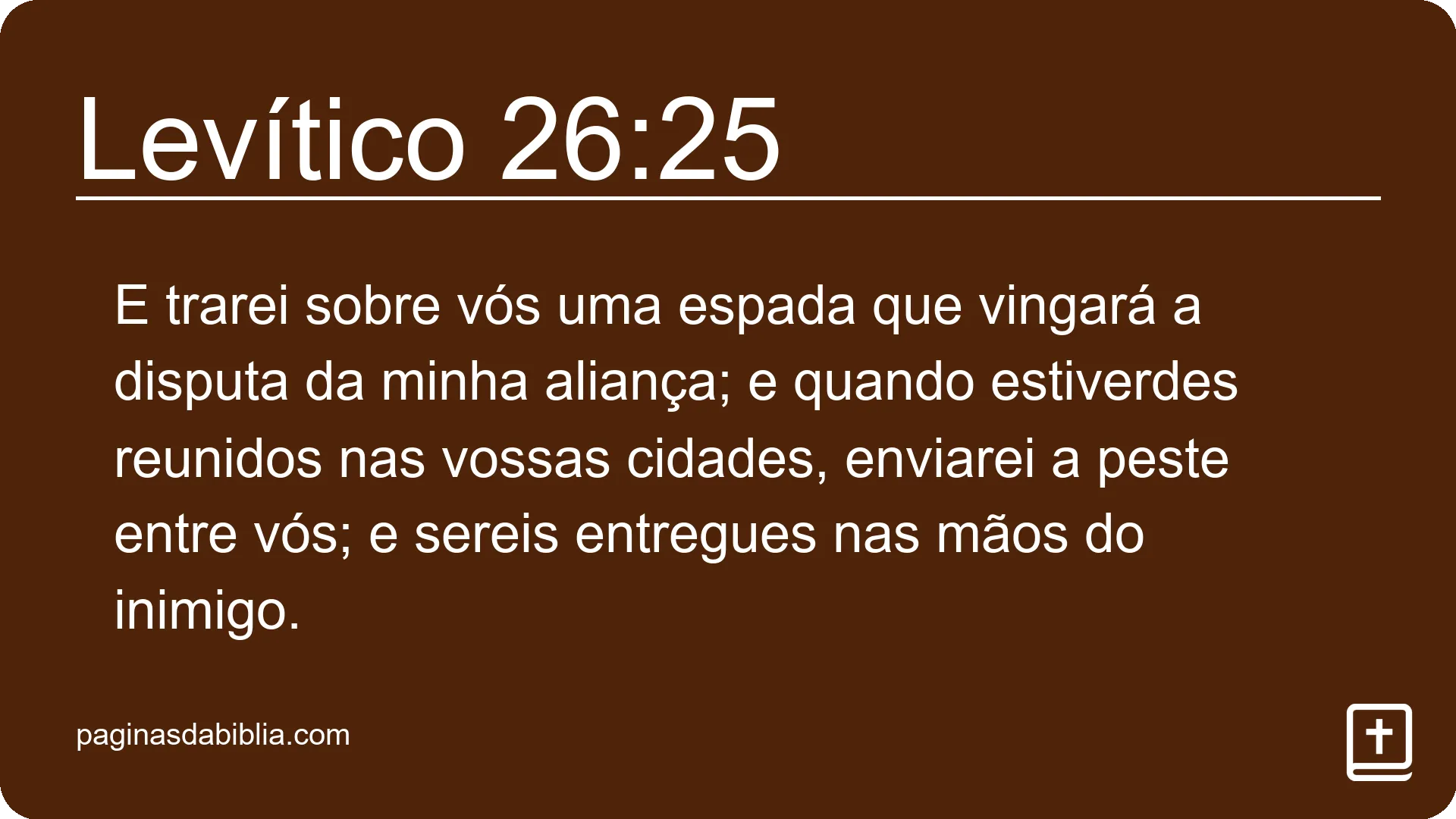 Levítico 26:25