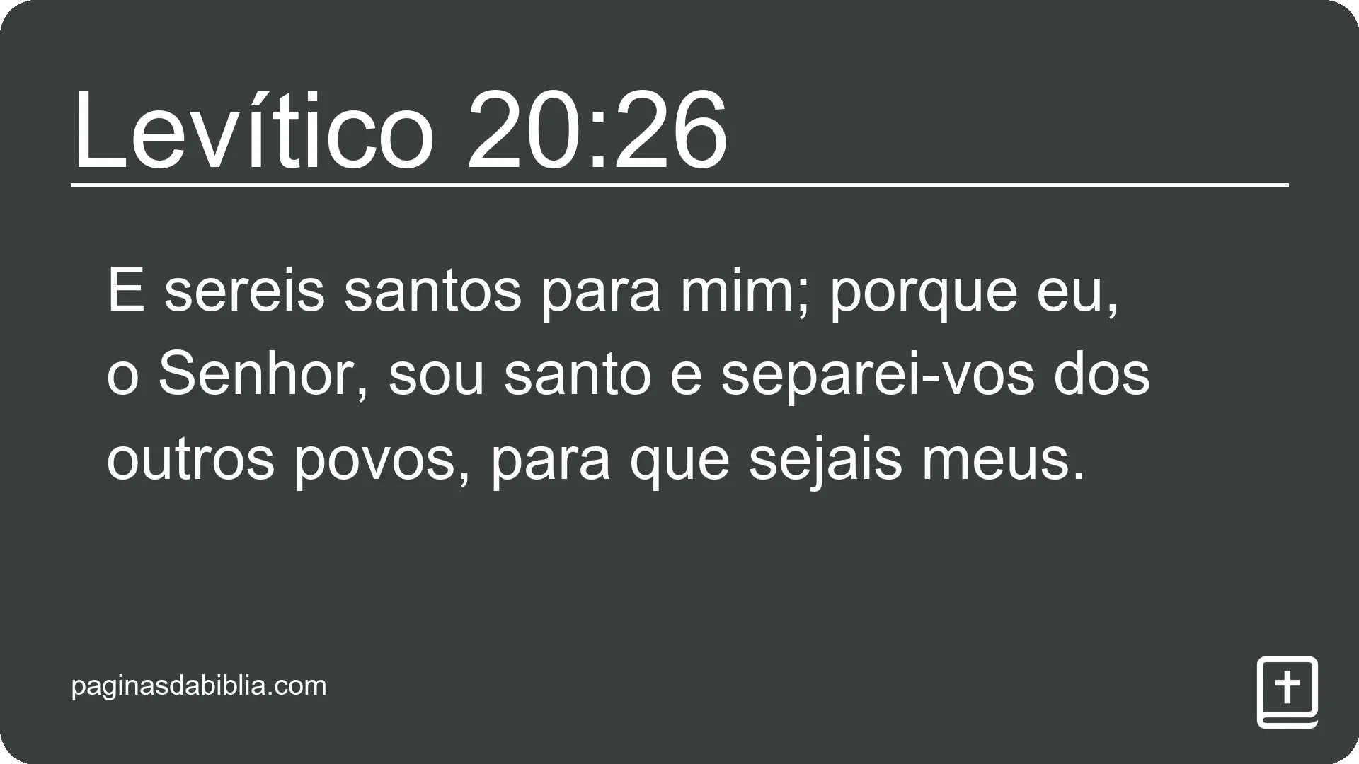 Levítico 20:26