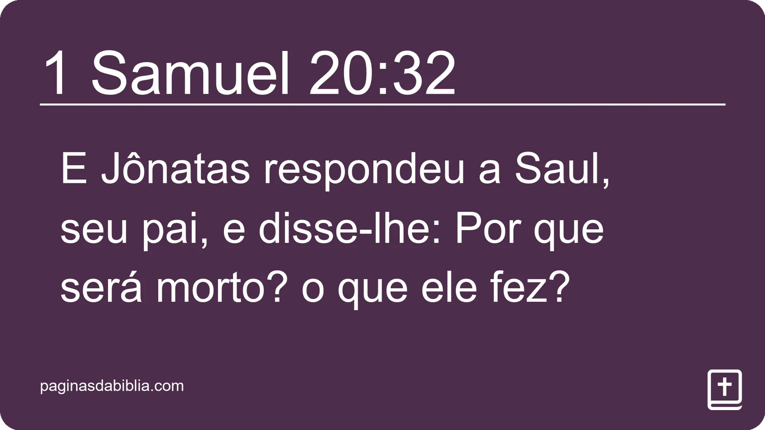 1 Samuel 20:32