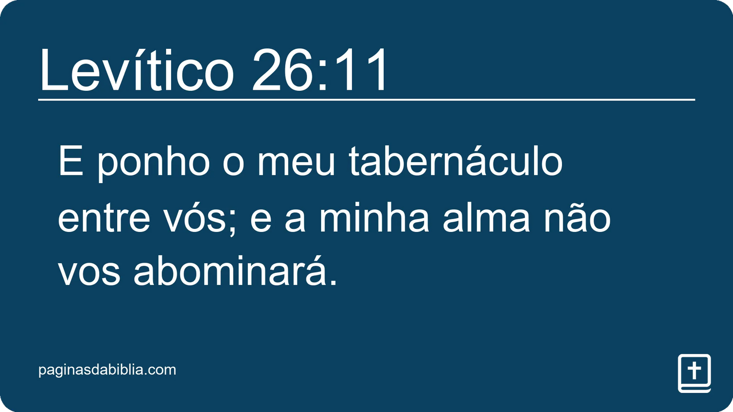 Levítico 26:11