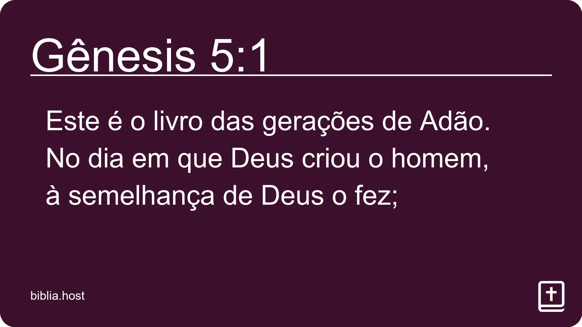 Gênesis 5:1