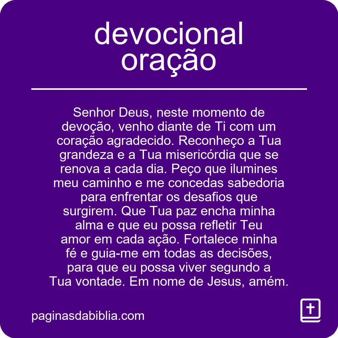 devocional oração