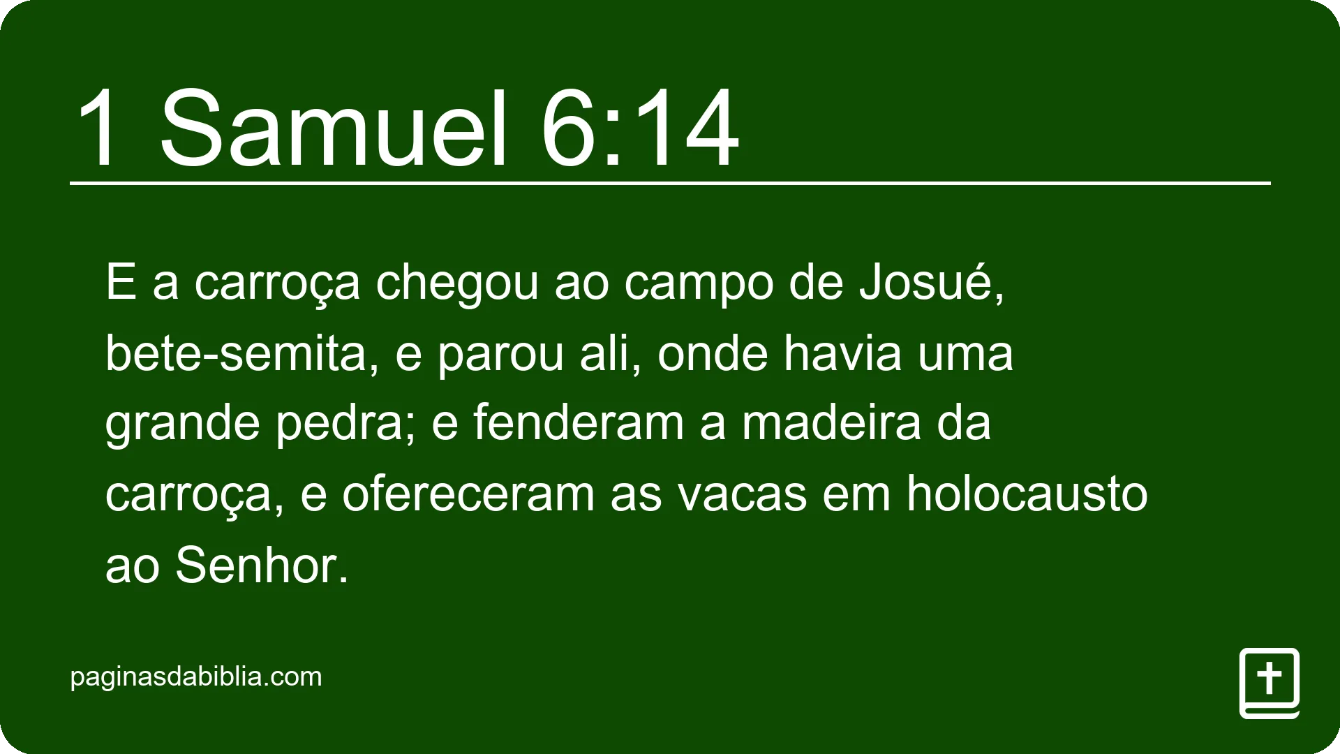 1 Samuel 6:14