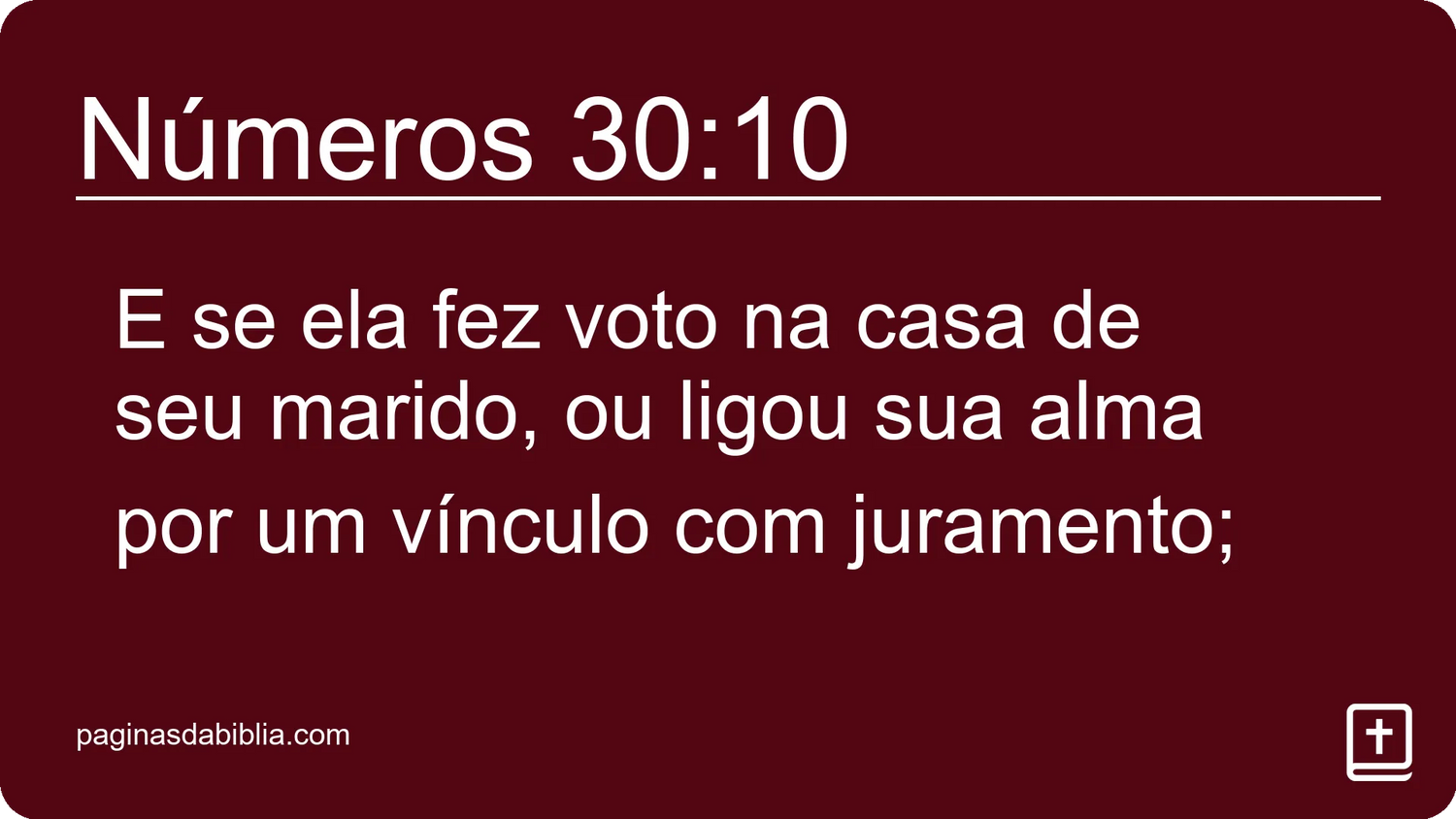 Números 30:10