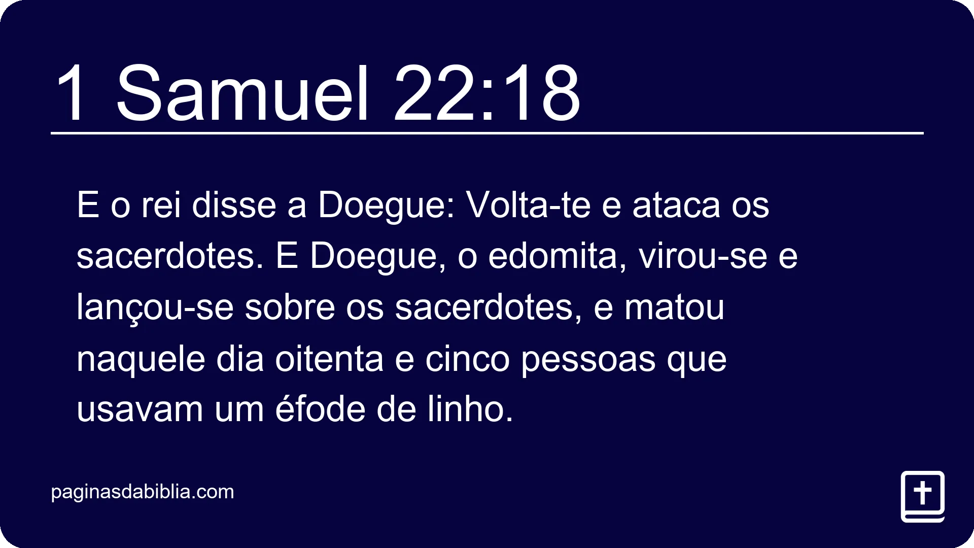 1 Samuel 22:18