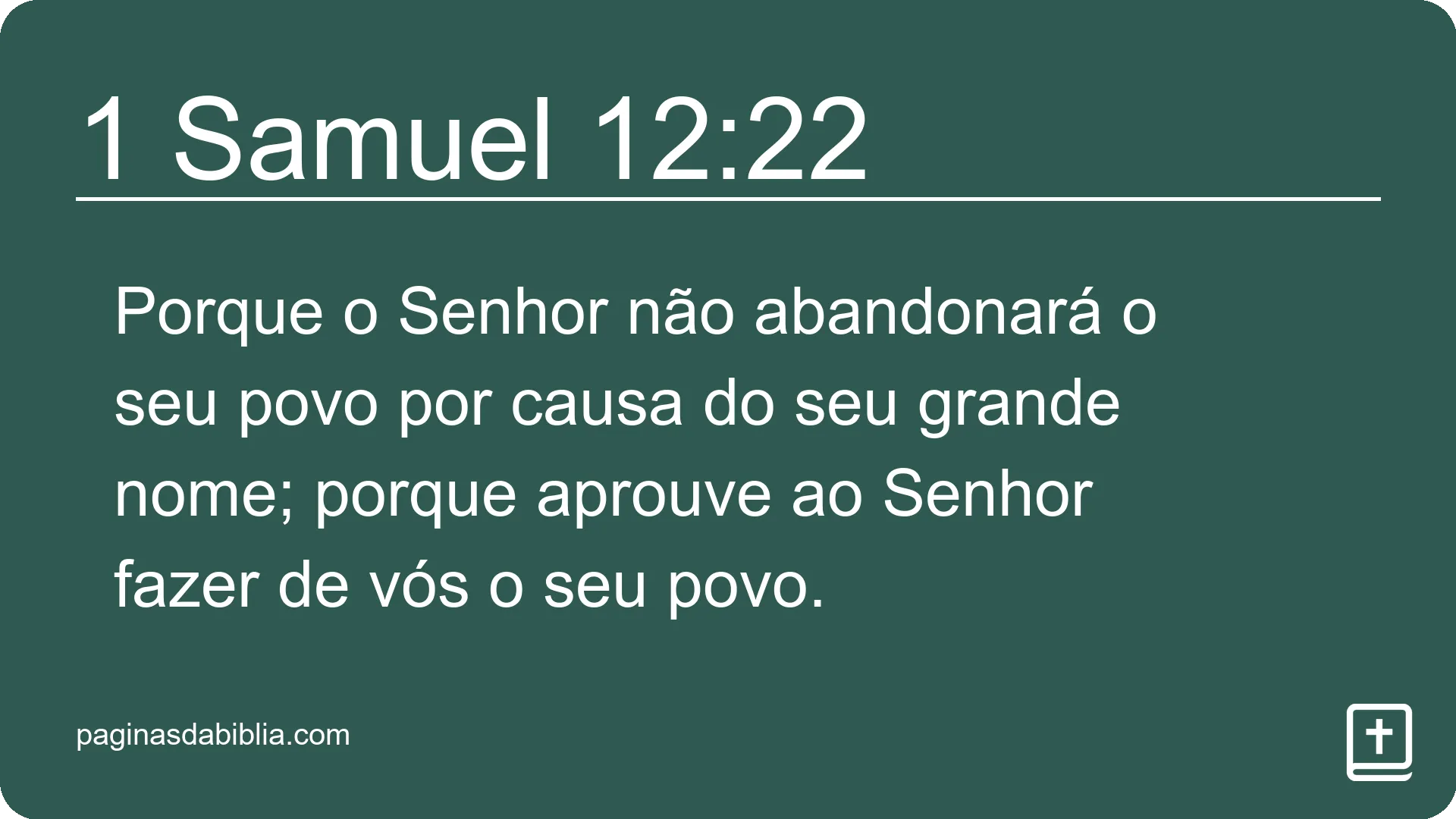 1 Samuel 12:22