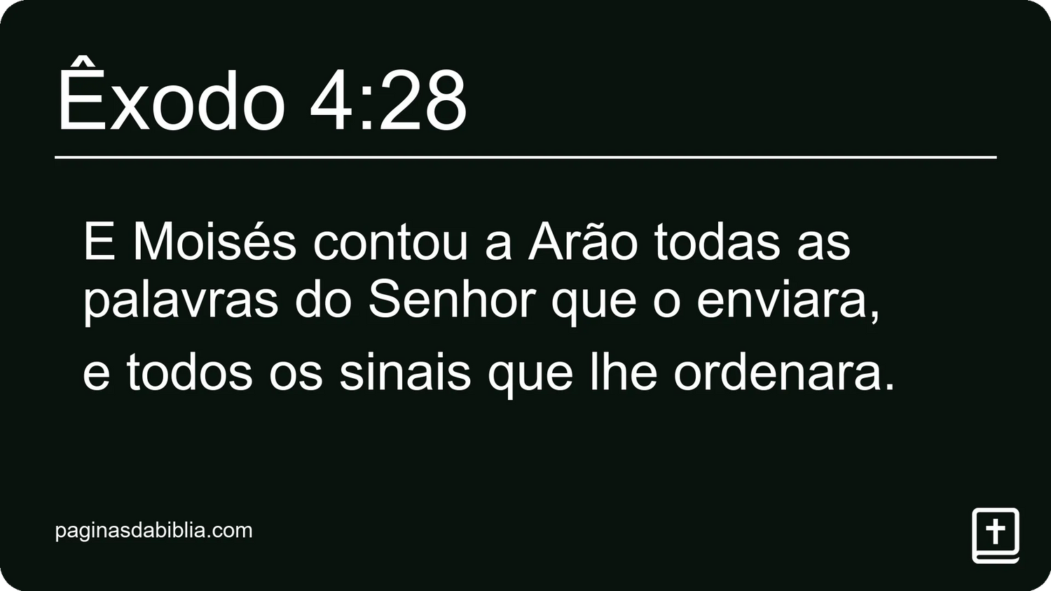 Êxodo 4:28