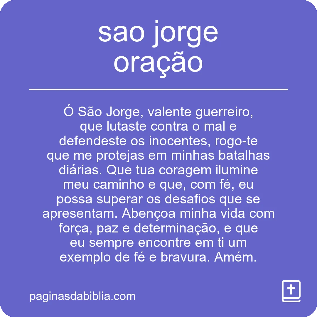 sao jorge oração